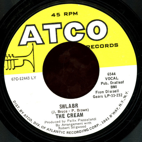 The Cream* : Sunshine Of Your Love (7", Single, Styrene)