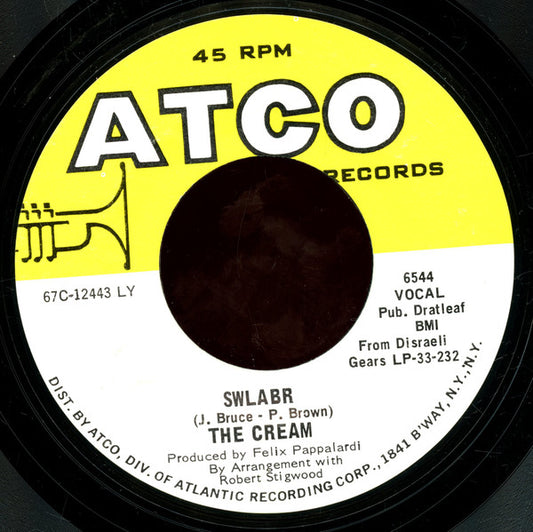 The Cream* : Sunshine Of Your Love (7", Single, Styrene)