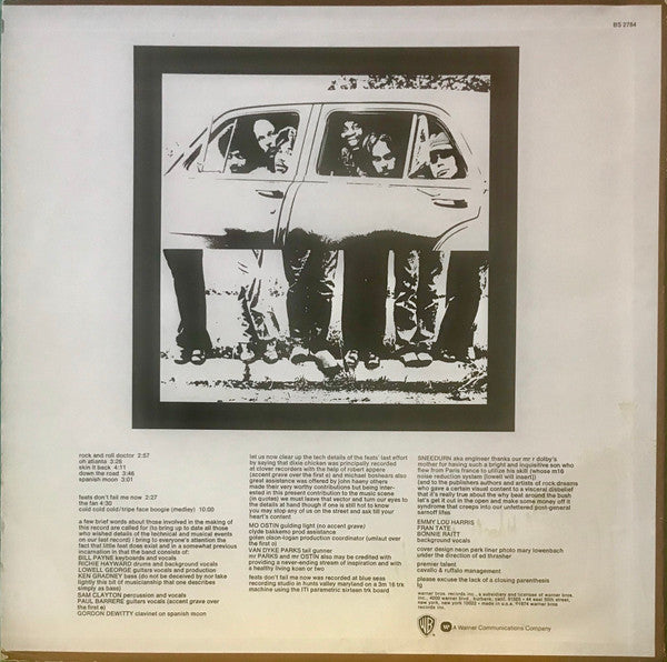 Little Feat : Feats Don't Fail Me Now (LP, Album, Pit)