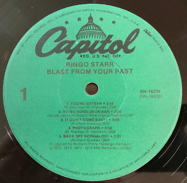 Ringo Starr : Blast From Your Past (LP, Comp, RE)