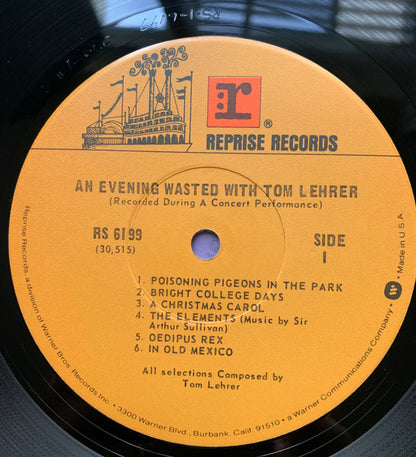 Tom Lehrer : An Evening Wasted With Tom Lehrer (LP, Album, RE, Jac)