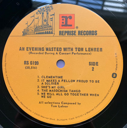 Tom Lehrer : An Evening Wasted With Tom Lehrer (LP, Album, RE, Jac)