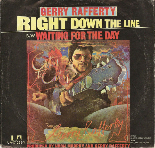 Gerry Rafferty : Right Down The Line (7", Single)