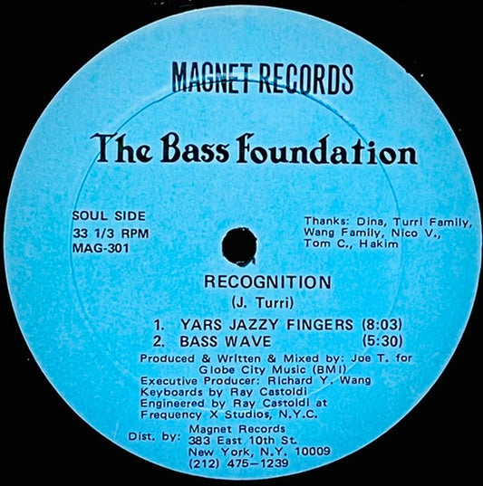 The Bass Foundation : Recognition (12", Blu)