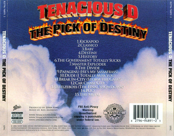 Tenacious D : The Pick Of Destiny (CD, Album)