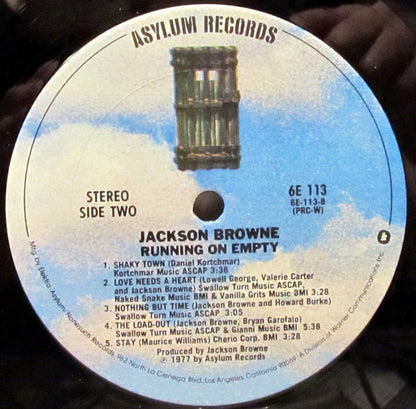 Jackson Browne : Running On Empty (LP, Album, Club, RE, Pit)