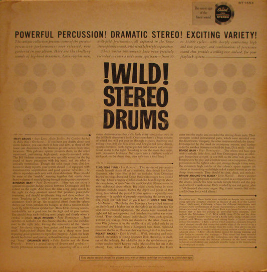 Various : Wild Stereo Drums (LP, Album, RP, Scr)