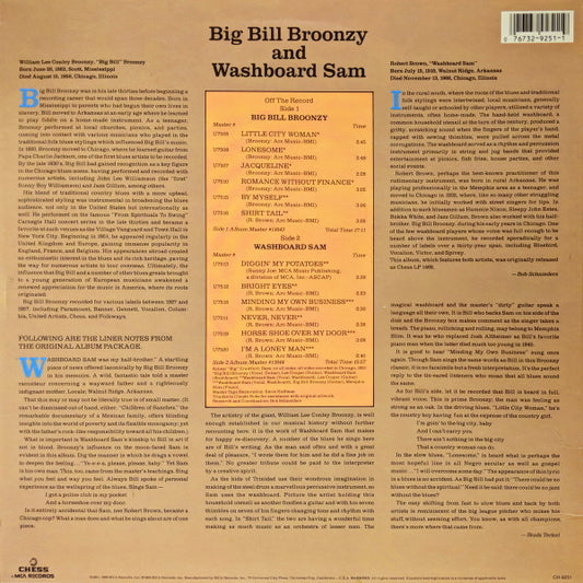 Big Bill Broonzy and Washboard Sam : Big Bill Broonzy And Washboard Sam (LP, Album, RE)