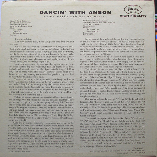 Anson Weeks And His Orchestra : Dancin' With Anson (LP, Album, Mono, Red)
