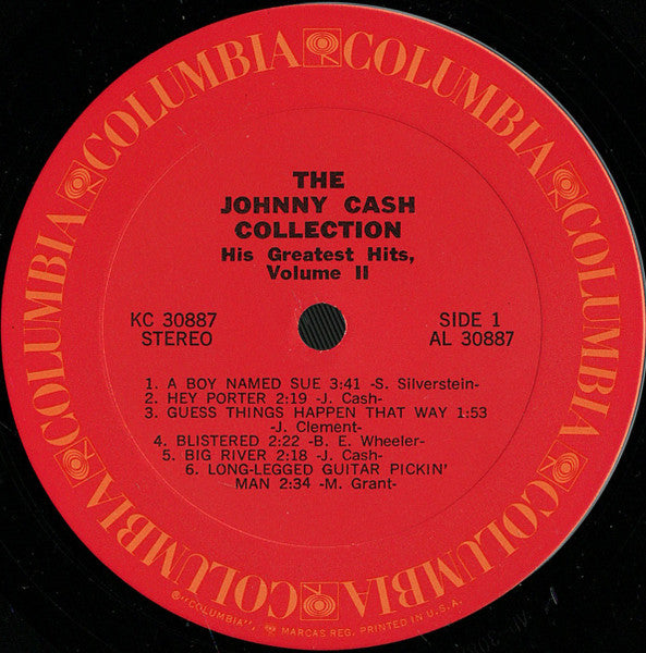 Johnny Cash : The Johnny Cash Collection • His Greatest Hits, Volume II (LP, Comp, Ter)