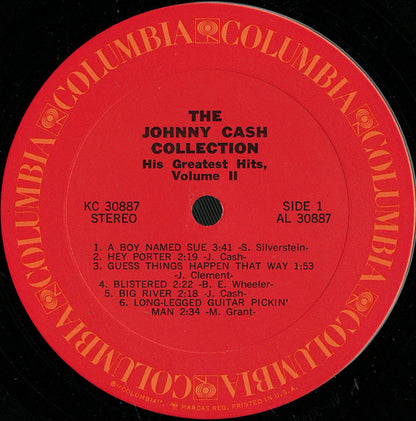 Johnny Cash : The Johnny Cash Collection • His Greatest Hits, Volume II (LP, Comp, Ter)