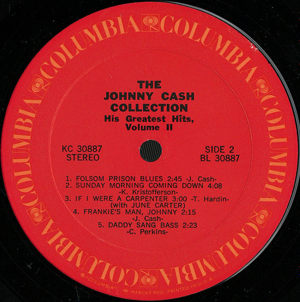 Johnny Cash : The Johnny Cash Collection • His Greatest Hits, Volume II (LP, Comp, Ter)
