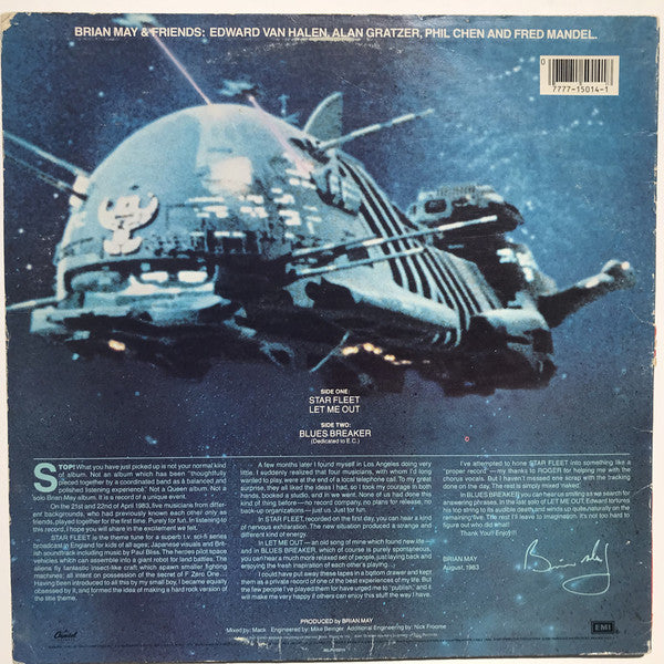Brian May & Friends* : Star Fleet Project (12", MiniAlbum, Jac)
