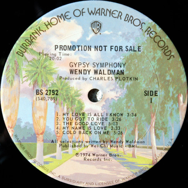 Wendy Waldman : Gypsy Symphony (LP, Album, Promo)
