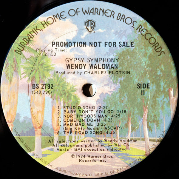 Wendy Waldman : Gypsy Symphony (LP, Album, Promo)
