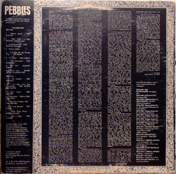 Various : Pebbles Volume 2 (LP, Comp, Mono, RE, Unofficial)