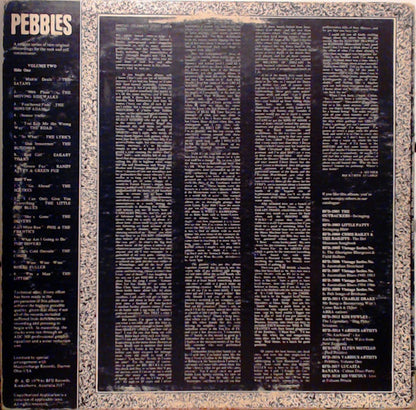 Various : Pebbles Volume 2 (LP, Comp, Mono, RE, Unofficial)
