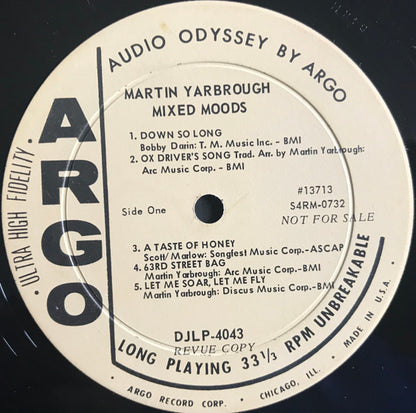 Martin Yarbrough : Mixed Moods (LP, Mono, Promo)