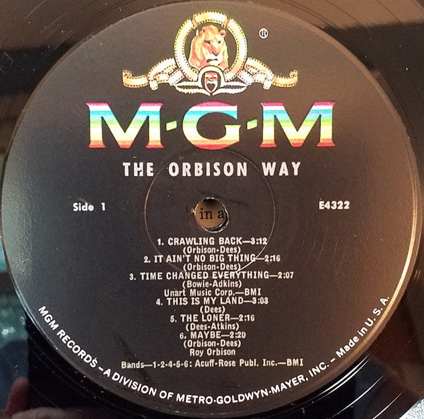 Roy Orbison : The Orbison Way (LP, Album, Mono)