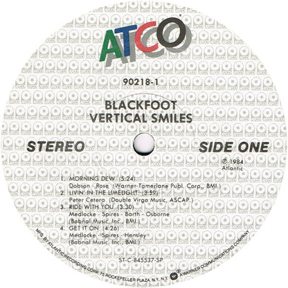 Blackfoot (3) : Vertical Smiles (LP, Album, Spe)