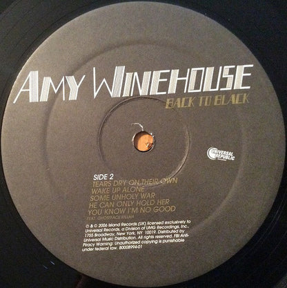Amy Winehouse : Back To Black (LP, Album, RE)