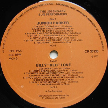 Junior Parker* / Billy Love* : The Legendary Sun Performers (LP, Comp, Mono, "Mo)