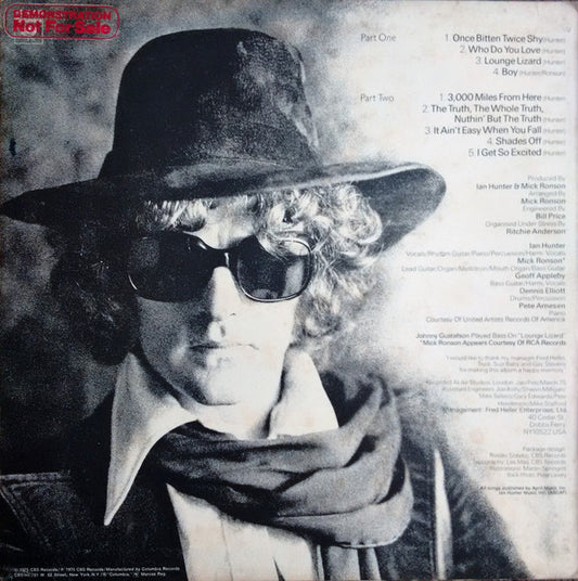 Ian Hunter : Ian Hunter (LP, Album, Pit)