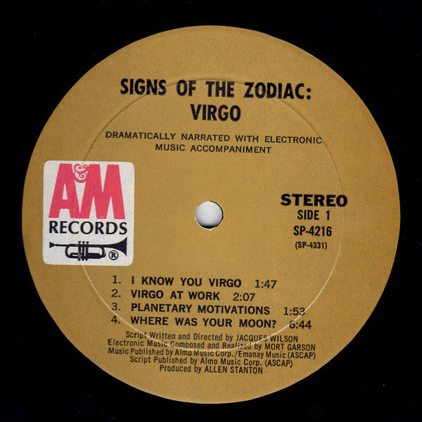 Mort Garson : Signs Of The Zodiac: Virgo (LP, Album, Gat)
