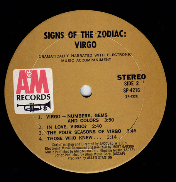 Mort Garson : Signs Of The Zodiac: Virgo (LP, Album, Gat)