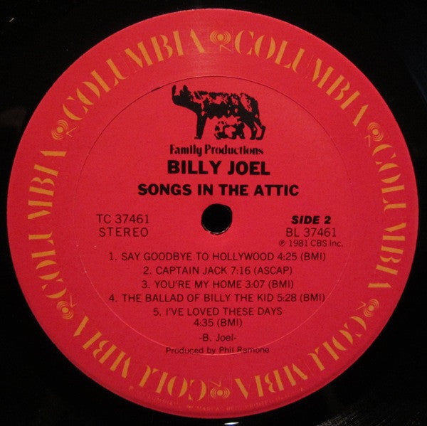 Billy Joel : Songs In The Attic (LP, Album, RE, Ter)