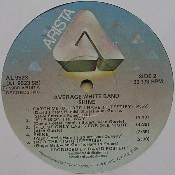 Average White Band : Shine (LP, Album)