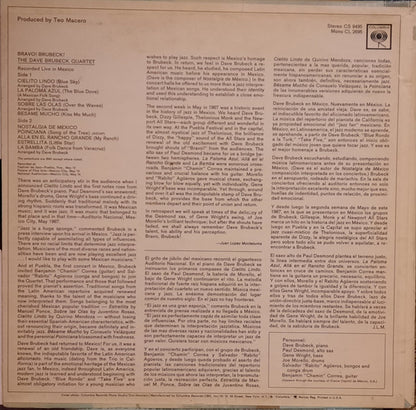 The Dave Brubeck Quartet : Bravo! Brubeck! (LP, Album)
