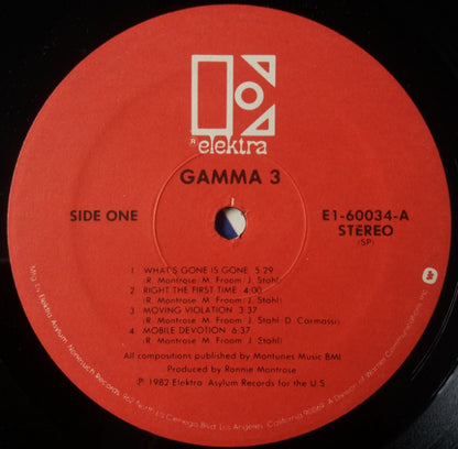 Gamma (5) : Gamma 3 (LP, Album, Spe)
