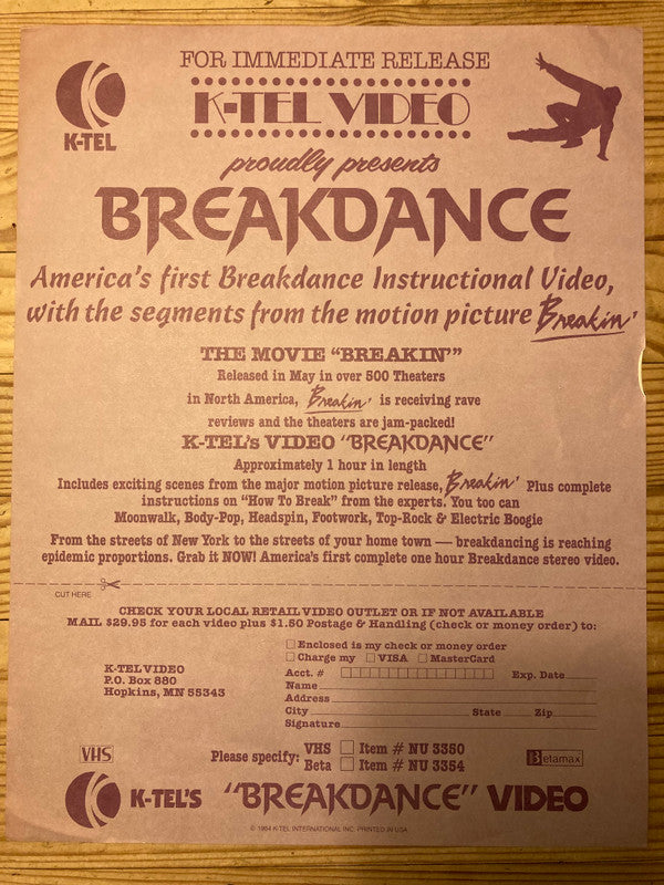 Various : Breakdance -The Best Music For Breaking (LP, Album, Comp, 16 )
