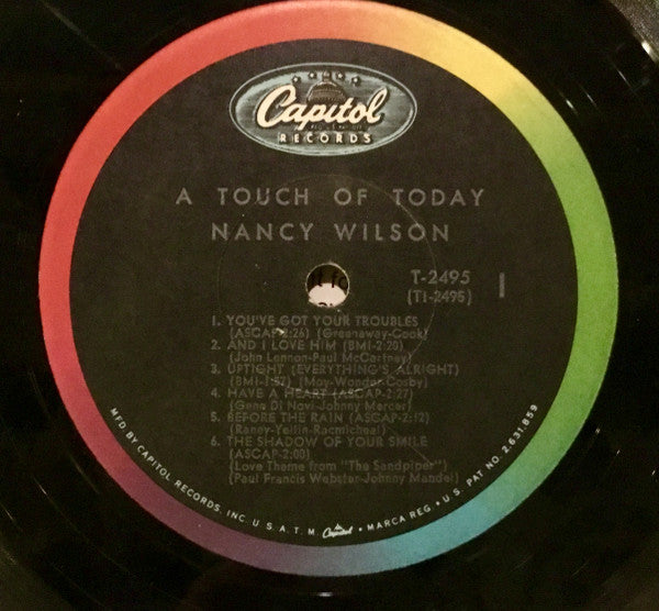 Nancy Wilson : A Touch Of Today (LP, Album, Mono, Scr)