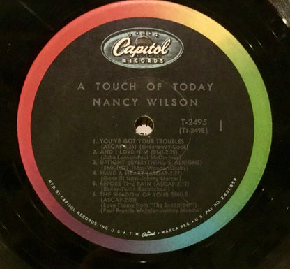 Nancy Wilson : A Touch Of Today (LP, Album, Mono, Scr)