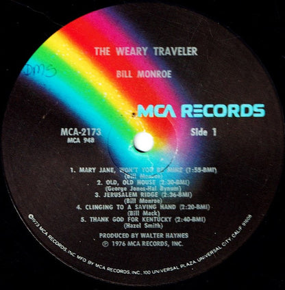 Bill Monroe : The Weary Traveler (LP, Album)