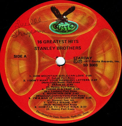 Stanley Brothers* : 16 Greatest Hits (LP, Comp, Hor)