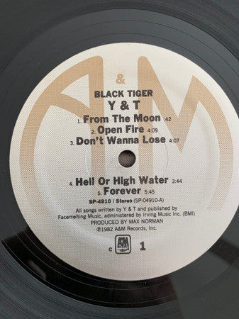 Y & T : Black Tiger (LP, Album, C-M)