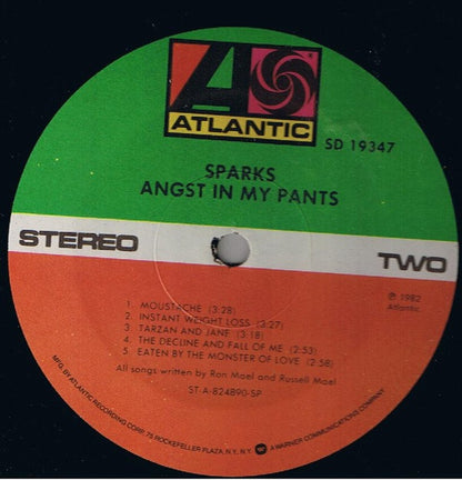 Sparks : Angst In My Pants (LP, Album, Spe)