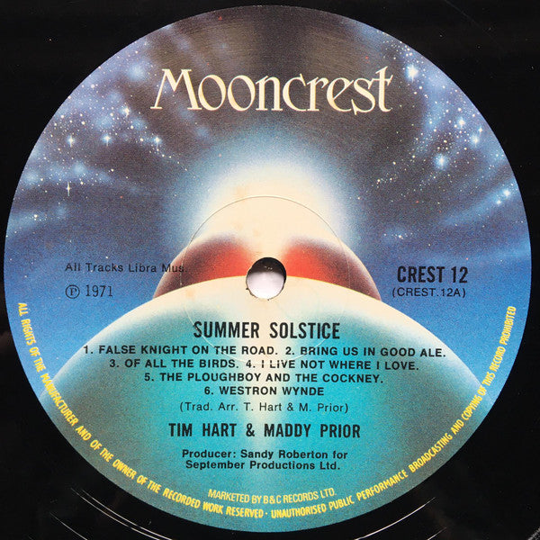 Tim Hart & Maddy Prior : Summer Solstice (LP, Album, RE, Gat)