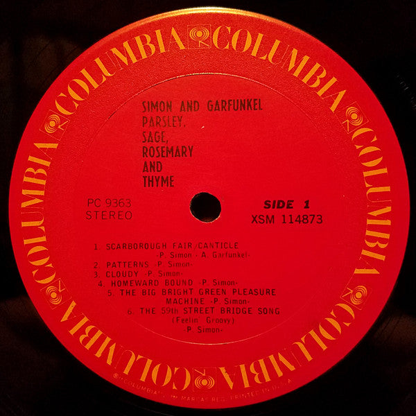 Simon And Garfunkel* : Parsley, Sage, Rosemary And Thyme (LP, Album, RE, Pit)