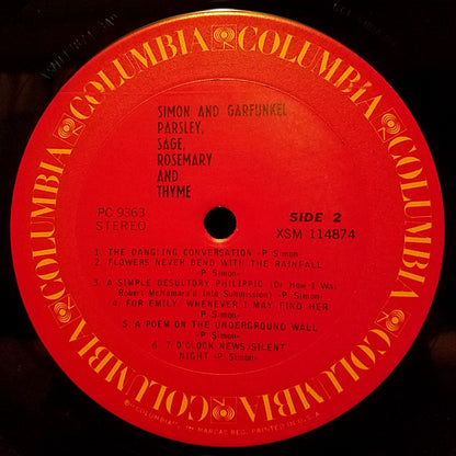 Simon And Garfunkel* : Parsley, Sage, Rosemary And Thyme (LP, Album, RE, Pit)