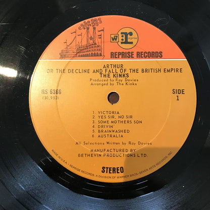 The Kinks : Arthur Or The Decline And Fall Of The British Empire (LP, Album, Ter)