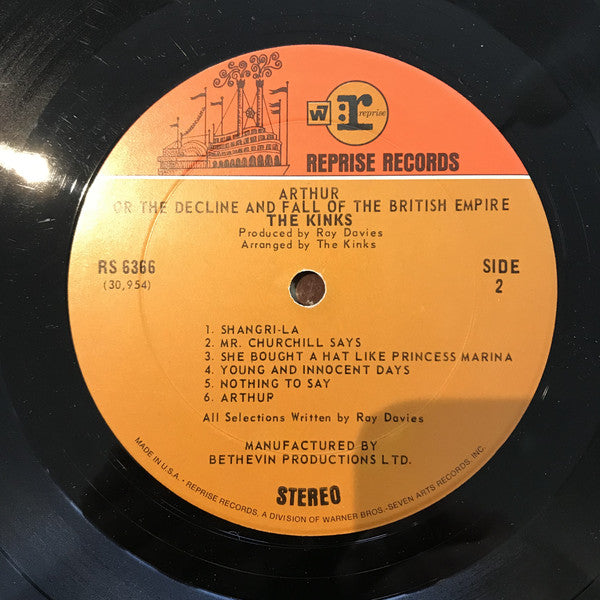 The Kinks : Arthur Or The Decline And Fall Of The British Empire (LP, Album, Ter)