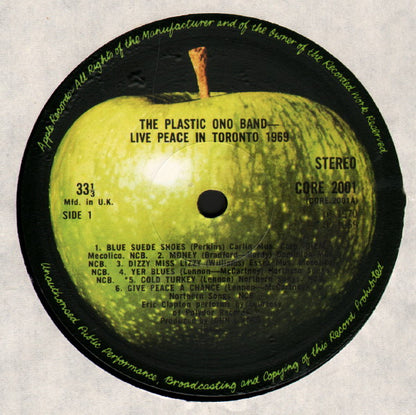 The Plastic Ono Band : Live Peace In Toronto 1969 (LP, Album)