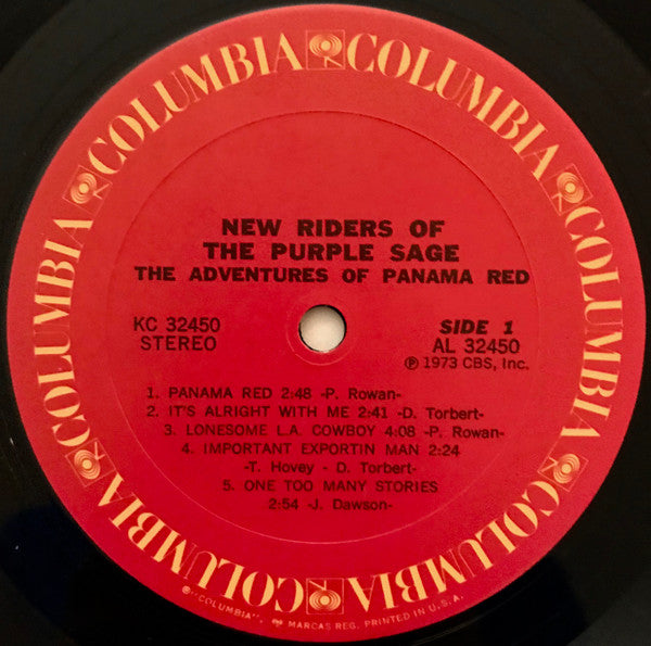 New Riders Of The Purple Sage : The Adventures Of Panama Red (LP, Album, Pit)