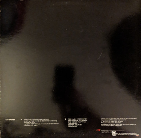 The Police : Ghost In The Machine (LP, Album, Club,  Pi)