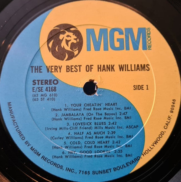Hank Williams : The Very Best Of Hank Williams (LP, Comp, RE)