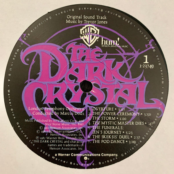 Trevor Jones, The London Symphony Orchestra* Conducted By Marcus Dods : The Dark Crystal (The Original Sound Track) (LP, Album, Emb)